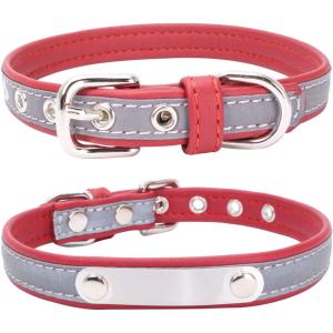 【並行輸入品】 Custom Personalized Reflective Cat Dog Collar with Name Plate Engra