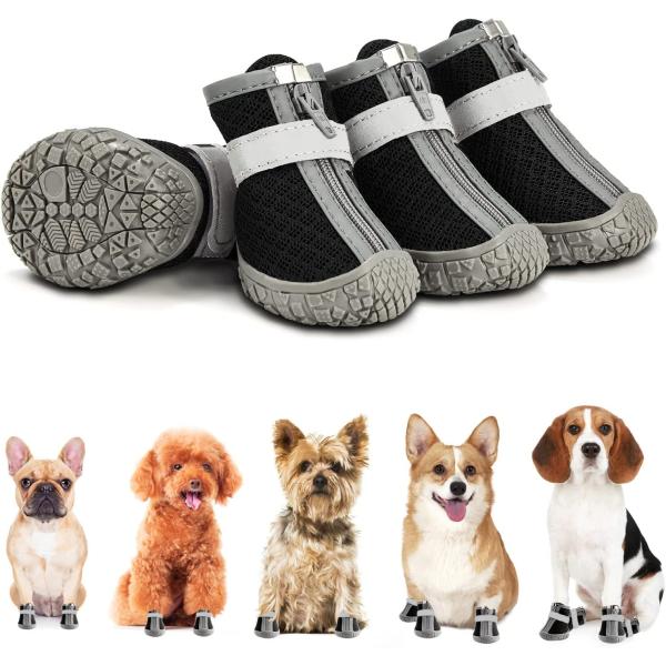 【並行輸入品】 JZXOIVA Dog Booties Breathable Dog Walking...