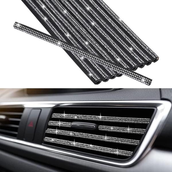 【並行輸入品】 JSCARLIFE 10Pcs Bling Car Vent Outlet Trim...