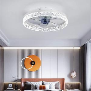 Minney Ceiling Fan with Lights  LED Remote Control 3 Color Dimmable Reversible 6 Wind speeds  Invisi