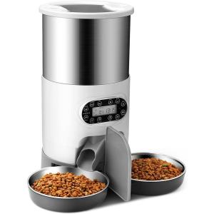 【並行輸入品】 Automatic Cat Feeder for Two Cats NautyPaws Dry Food Dispenser wit