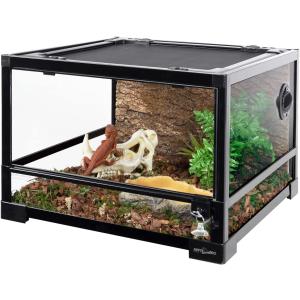 【並行輸入品】 REPTIZOO 18 Gallon Glass Reptile Terrarium 18inchx18inchx12inch Kno