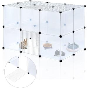 【並行輸入品】 BRIAN & DANY 2-Tier Small Animals Playpen Portable Pet Playpen Ind