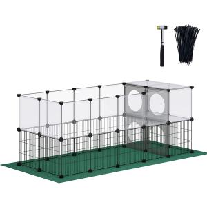 【並行輸入品】 DINMO Small Animal Playpen with Oxford Mat 24 inches Height Pet E
