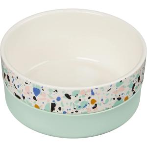 【並行輸入品】 Now House for Pets by Jonathan Adler Mint Terrazzo Duo Bowl Medium