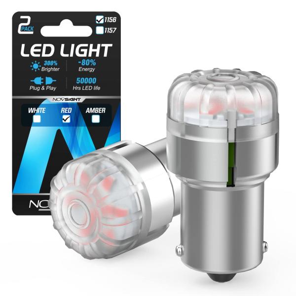 【並行輸入品】 NOVSIGHT 1156 LED Brake Light Bulbs Turn S...