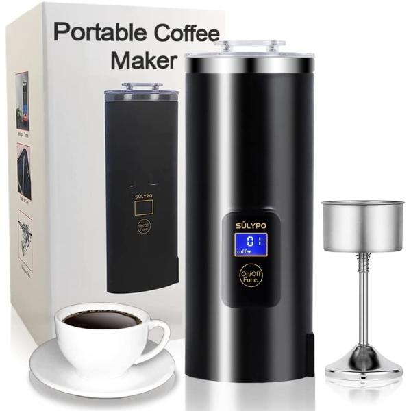 【並行輸入品】 Sulypo Portable Coffee Maker 8 OZ Mini Ele...