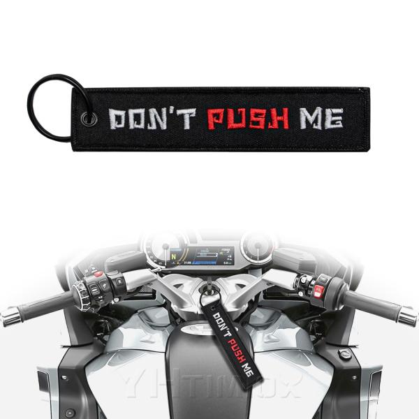 【並行輸入品】 キーチェーンタグ ブラックメタルキーリング オートバイ スクーター 車 バッグ (D...