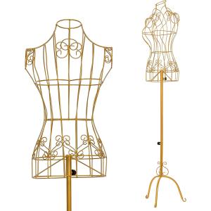 Female Gold Metal Steel Wire Mannequin Dress Form for Sewing Display　並行輸入品｜dep-good-choice