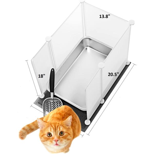 【並行輸入品】 MEEXPAWS Stainless Steel Litter Box for Ca...