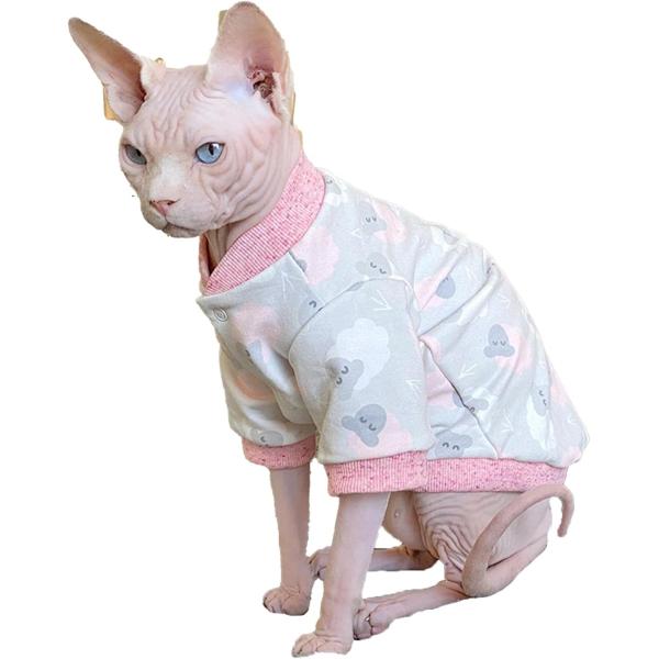 Sphynx Cat Winter Clothes Pattern Cotton Coat for ...