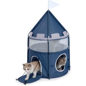 Catit Vesper Castle  Soft Cat Tower Hideout  Blue　...