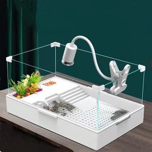 【並行輸入品】 Turtle Tank Aquarium Reptile Tank Turtle Aquarium Terrapin Lake wit