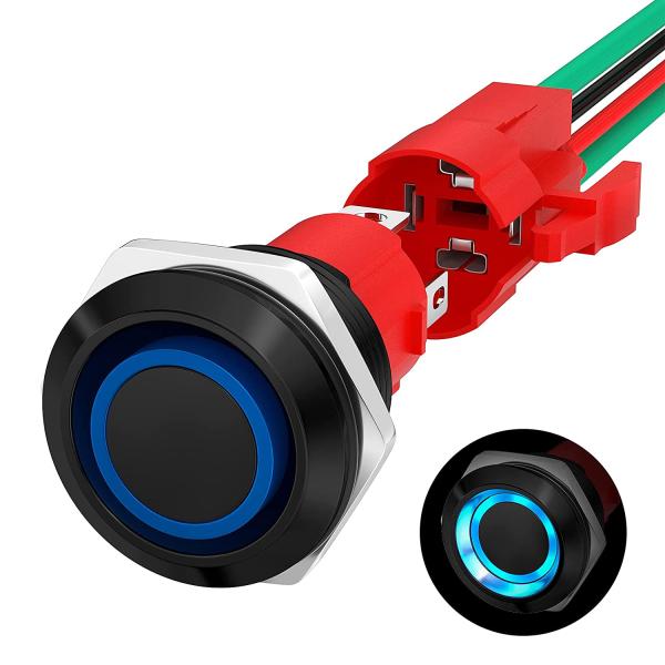 【並行輸入品】 Joinfworld 20A 12V Push Button Switch Latc...