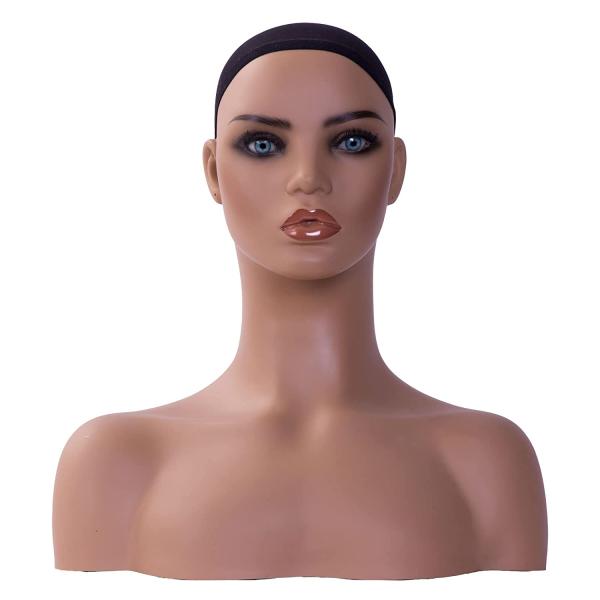 【並行輸入品】 JINGFA PVC Mannequin Head With Shoulders A...