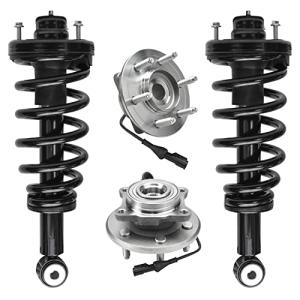 【並行輸入品】 Detroit Axle 4pc Rear Wheel Bearing Hubs Struts for 07 13 Ford