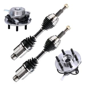 【並行輸入品】 Detroit Axle 4WD Front CV Axles Wheel Hubs for 01 03 Dodge Dak