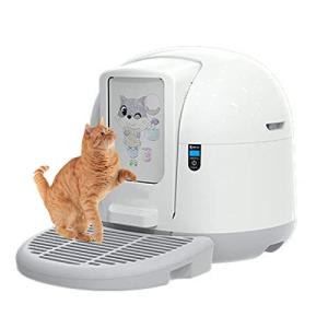【並行輸入品】 Self Cleaning Cat Litter Box with Custom Curtains Fully Enclosed D