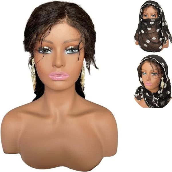 【並行輸入品】 Voloria Realistic Female Mannequin Head wi...