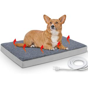 PAIGTEK Outdoor Heated Pet Bed，Orthopedic Foam Heating Pet Bed for Small  M｜dep-good-choice