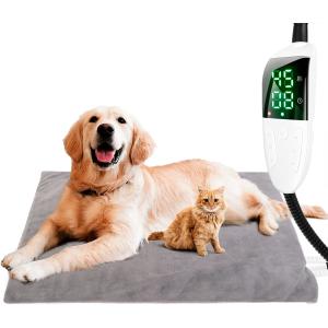 【並行輸入品】 MIU COLOR Pet Heating Pad Temperature Adjustable Dog Cat Heating M