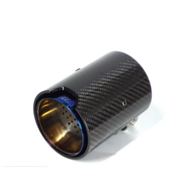 【並行輸入品】 】 Burnt blue carbon fiber exhaust pipe fit...