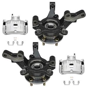【並行輸入品】 Detroit Axle Front Steering Knuckles and Wheel Hub Bearings Br