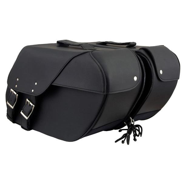 【並行輸入品】 Milwaukee Leather SH669ZB ラージ ブラック 2ストラップ ...
