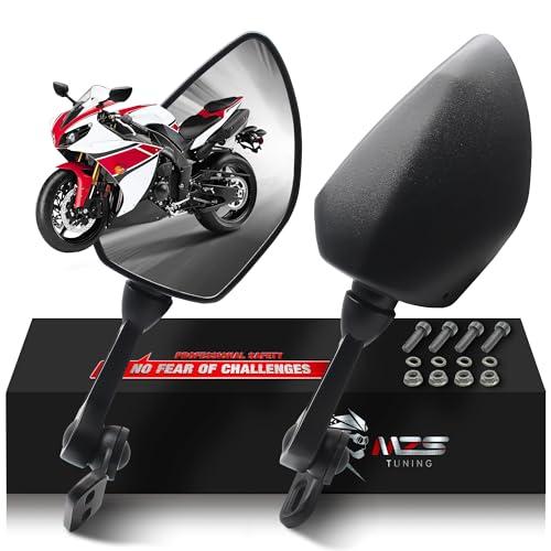 【並行輸入品】 MZS レーシングバイクミラー フェアリング バックサイドミラー アジャスト ブラッ...