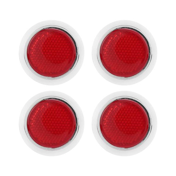 【並行輸入品】 】 4PCS Car Body Red Reflector, ABS Round R...