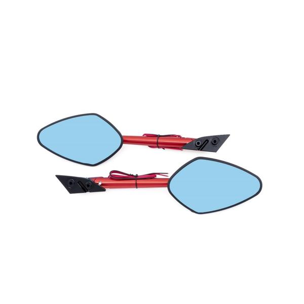 【並行輸入品】 】 Red Rearview Side Mirror With LED Turn S...