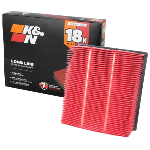 【並行輸入品】K&amp;N エンジンエアフィルター:長寿命18,000マイル交換用エアフィルター:2013...