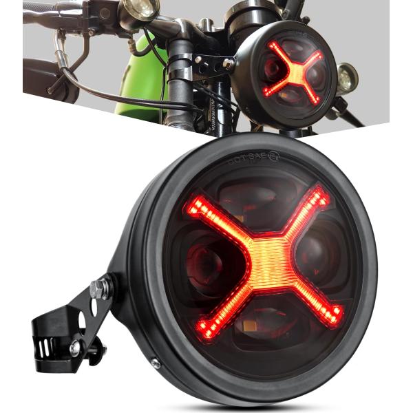 【並行輸入品】 】 Motorcycle Headlight Housing with 5 3/4 ...