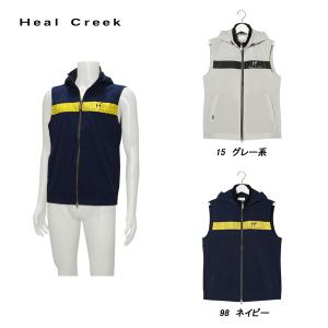 ヒールクリーク Heal Creek メンズ 春秋 撥水 防風 ナイロン4Wayストレッチフードベスト｜DEPOT 044