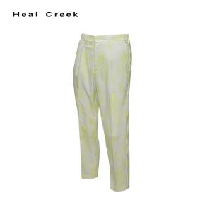 Heal Creek（ヒールクリーク） リネン混ストレッチパンツ オレンジ系