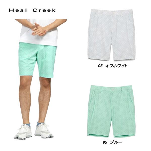 ヒールクリーク Heal Creek メンズ 春夏 HCマークモノグラムプリント ストレッチショート...