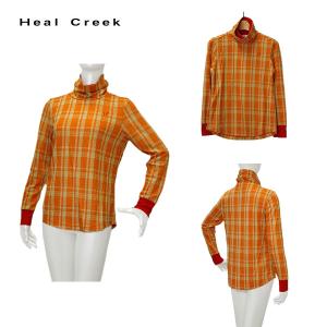 新品】HEAL CREEK ヒールクリーク 長袖ハーフジップTシャツ 総柄