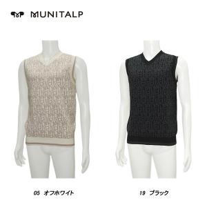 ムニタルプ MUNITALP メンズ 秋春 ロゴ ニットベスト｜depot-044