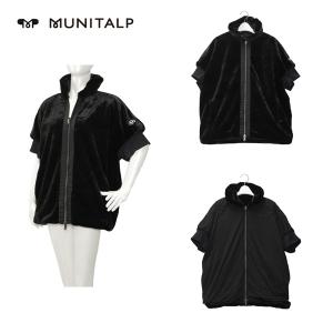 ムニタルプ MUNITALP レディース 秋冬 撥水 防風 エコファーライトリバーシブル半袖ブルゾン サイズ42(L)