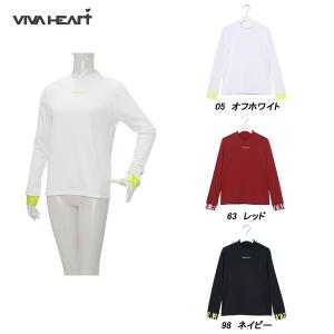 VIVA HEART 新品 40 長袖モックネックシャツ golf オフホワイト VIVA HEART（ビバハート） ポロシャツ ポロ 「VIVA HEART/GOLF