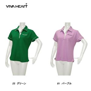 ビバハート VIVA HEART レディース 春夏 UVカット 接触冷感 鹿の子 吸汗速乾性 半袖シャツ｜depot-044