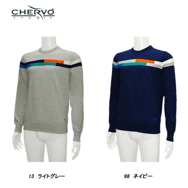 シェルボ CHERVO メンズ 春夏 コットン クルーネックセーター