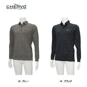 シェルボ CHERVO メンズ 秋冬 ストレッチ 保温 柄 長袖シャツ