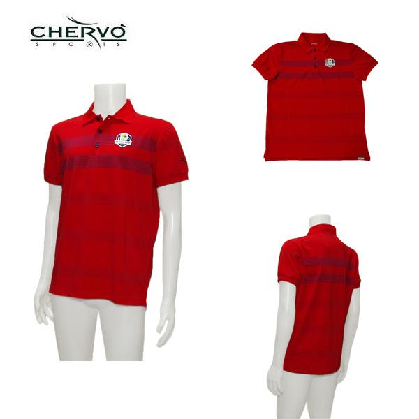 訳あり シェルボ CHERVO メンズ 春夏 UVカット 透湿性 速乾性 Ryder Cup ボーダ...