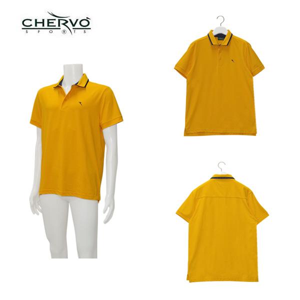 シェルボ CHERVO メンズ 春夏 UVカット 吸水速乾 ストレッチ 半袖ポロシャツ サイズ50