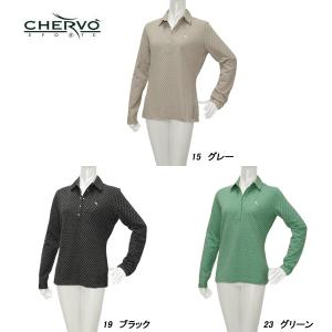 シェルボ CHERVO レディース 秋冬 ストレッチ 耐久性 柄生地 長袖シャツ