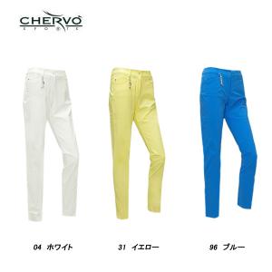 シェルボ CHERVO レディース 春夏 ストレッチ UVカット 吸汗速乾 チャーム付き パンツ