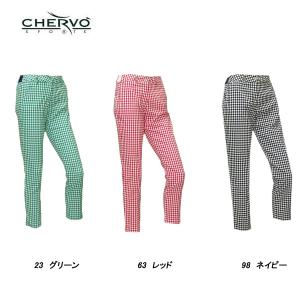 シェルボ CHERVO レディース 春夏 ストレッチ UVカット 吸汗速乾 チェック柄 パンツ｜depot-044