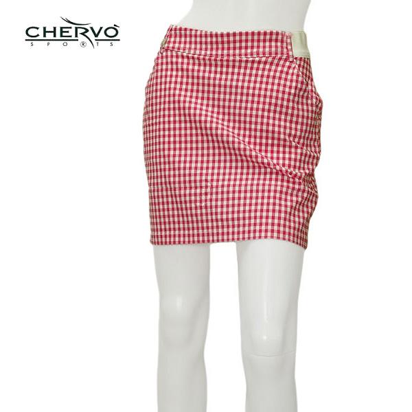 訳あり シェルボ CHERVO レディース 春夏 ストレッチ UVカット 吸汗速乾 チェック柄 スカ...