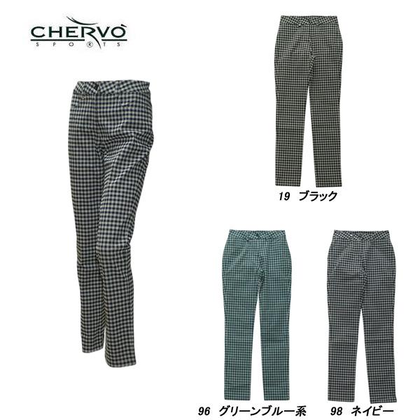 シェルボ CHERVO レディース 秋冬 ストレッチ バッファローチェック柄パンツ